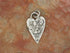 Sterling Silver Artisan Heart Charm, (AF-483)